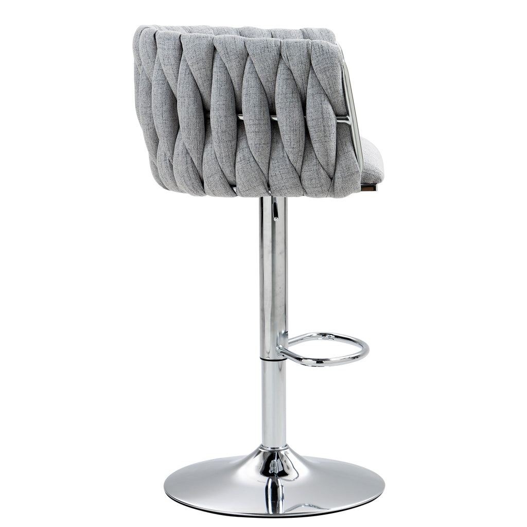 360° Fabric Cover Swivel Bar Stools Set of 2
