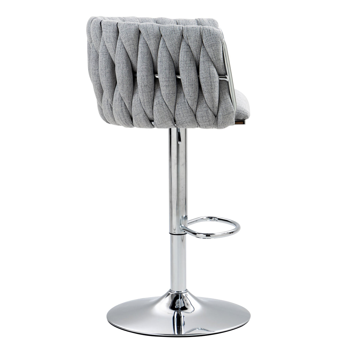 360° Fabric Cover Swivel Bar Stools Set of 2
