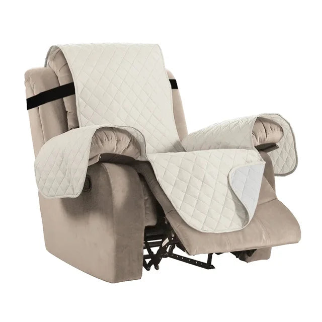 Waterproof Recliner Cover Snap Fixed Pet Dog Kids Sofa Mat Couch Slipcovers For Living Room Dustproof Furniture Protector Covers