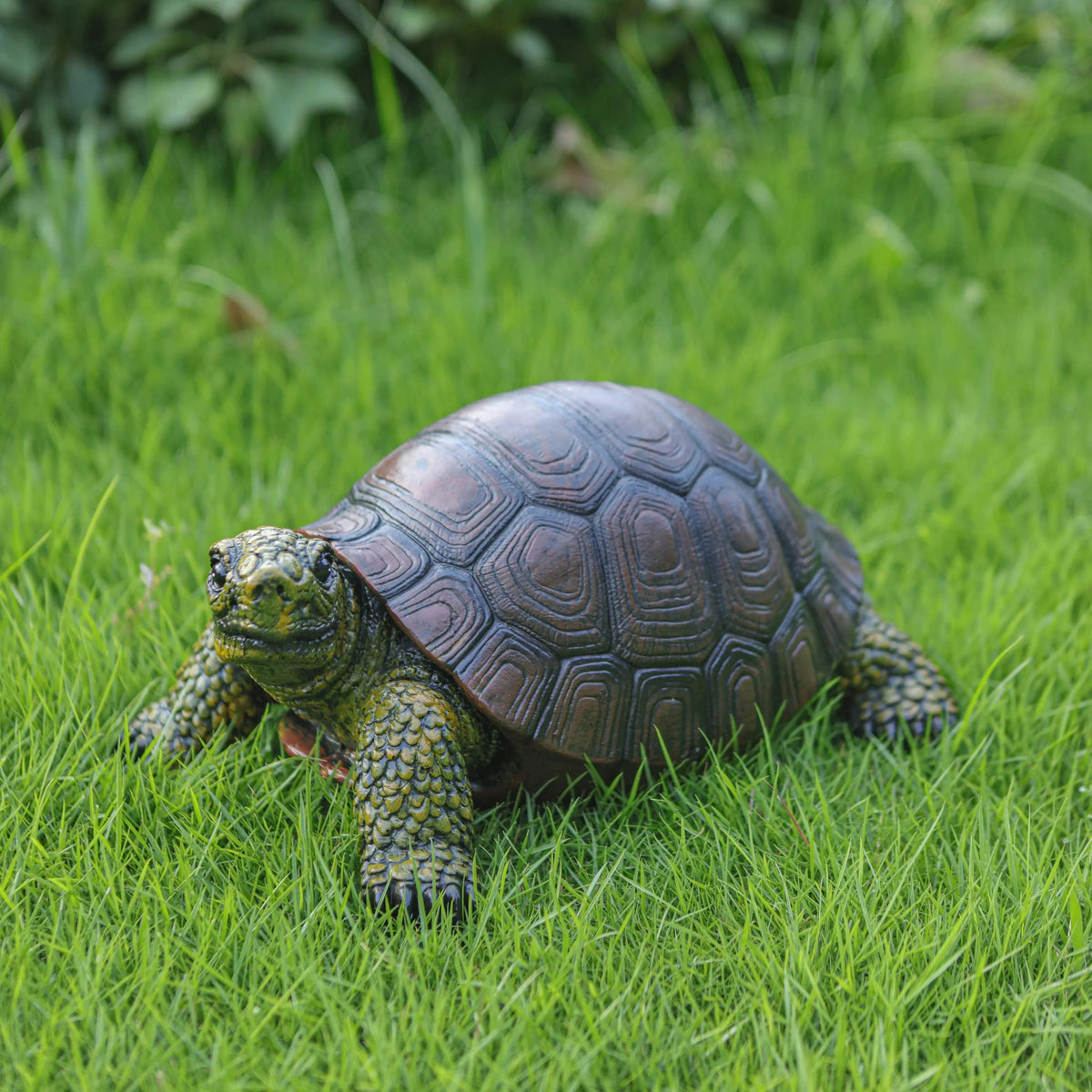 12.6 Inch Realistic Resin Turtle Garden Statue Outdoor Sculpture
