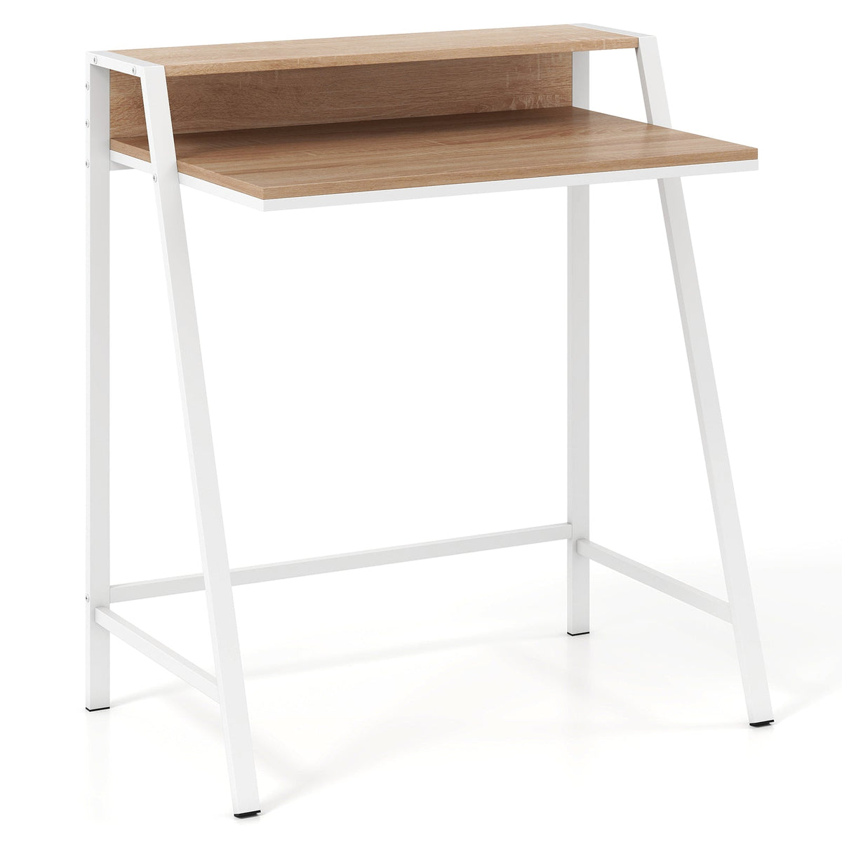 2 Tier Computer Desk PC Laptop Table Study Writing Home Office Workstation New