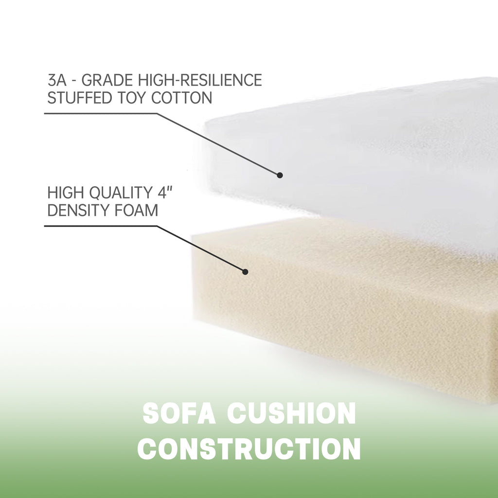L-Shaped Slipcovered Sectional Sofa Couch