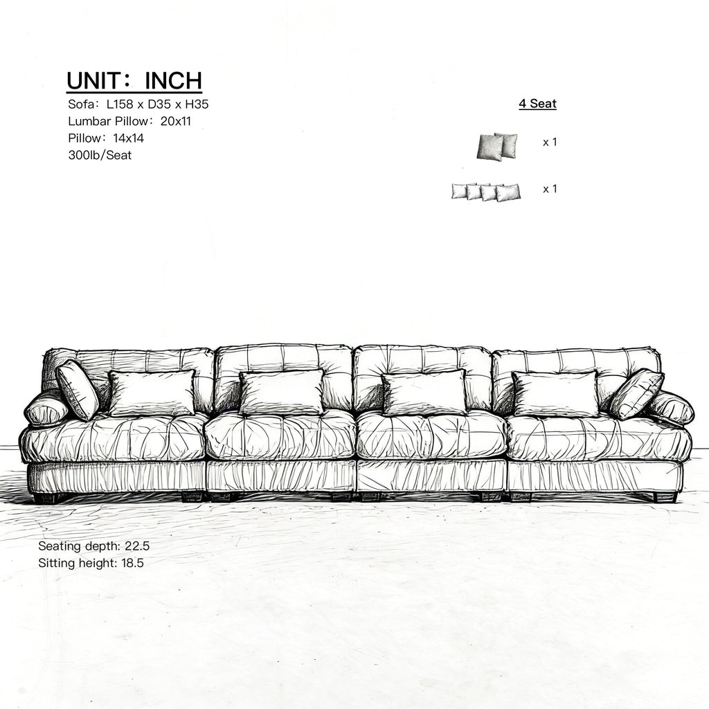 Modular Sectional Sofa Cloud Couch