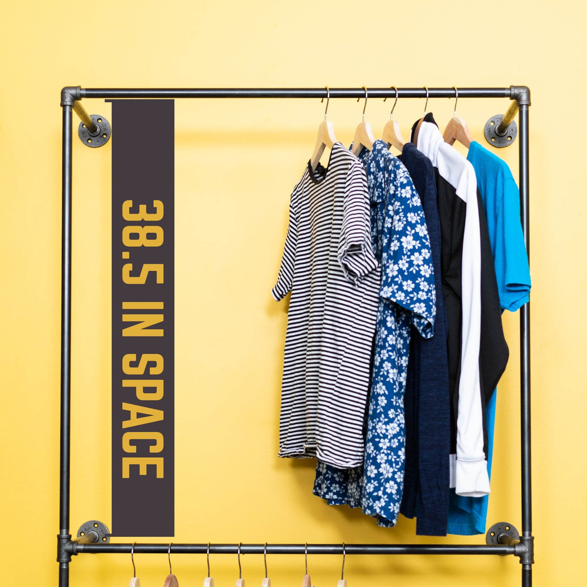 Wall Mounted Double Hung Clothing Rack