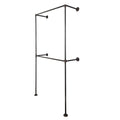 Noir Black Wall Mounted Double Hung Clothing Rack