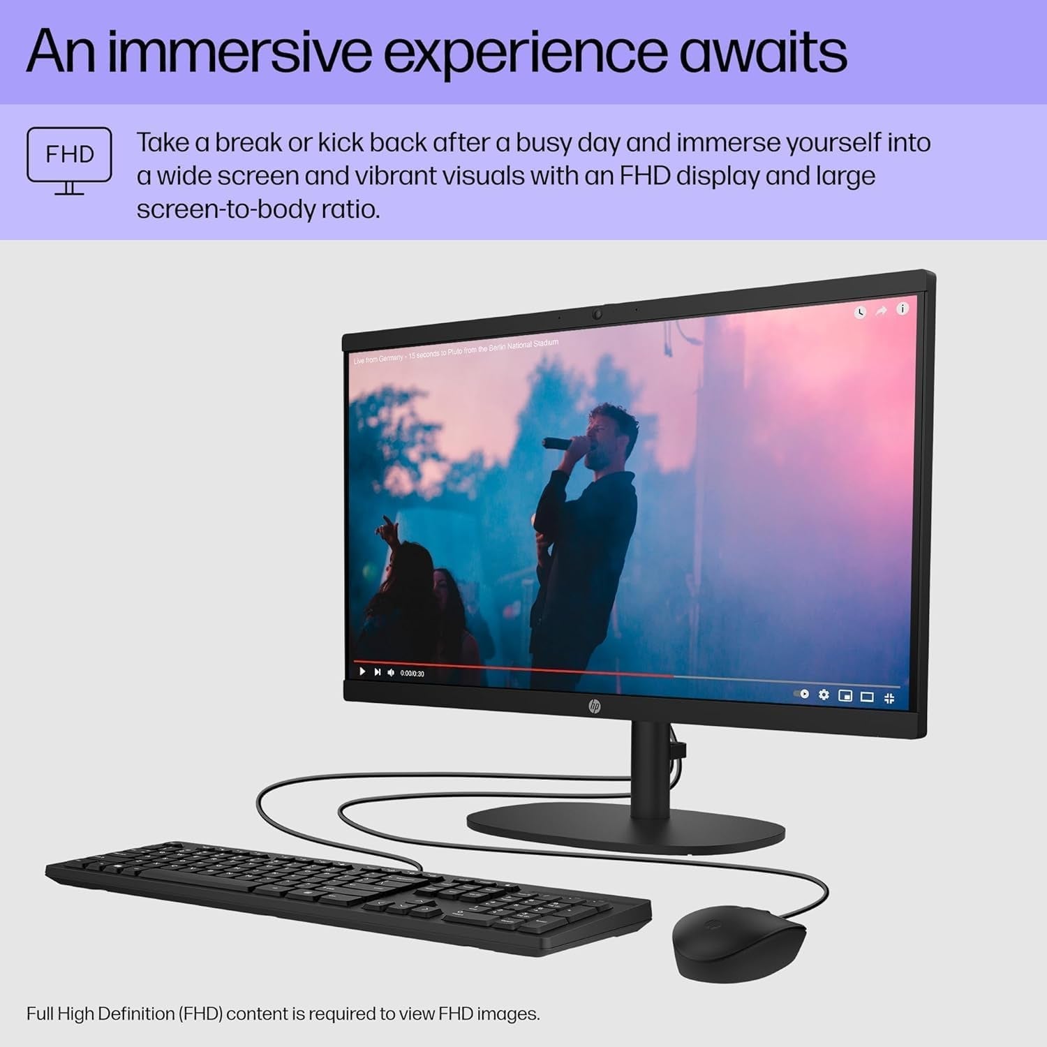 HP 2025 22" FHD All-In-One Desktop Computer • the New Version for Everyday Use • Latest 13Th Gen Intel Quad-Core CPU • 8GB DDR5 • 128GB Storage • HDMI • Type-C • Wi-Fi • HD Webcam • Win11 Pro • Black