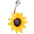 Stunning Sunflower Belly Ring