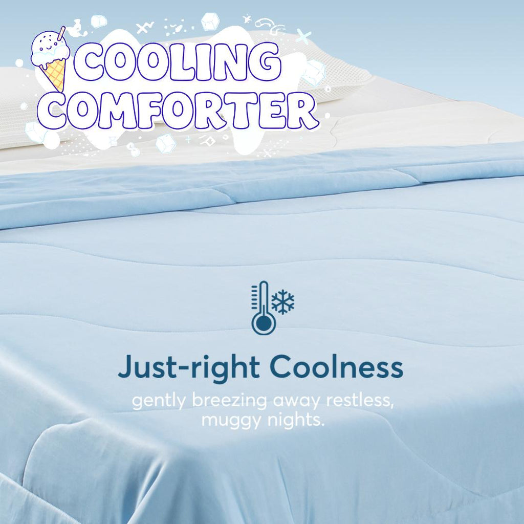 KASENTEX Cooling Blanket for Hot Sleepers - Ultra Soft Silky All Season Comforter, Hypoallergenic & Breathable Bedding - Ideal Gift