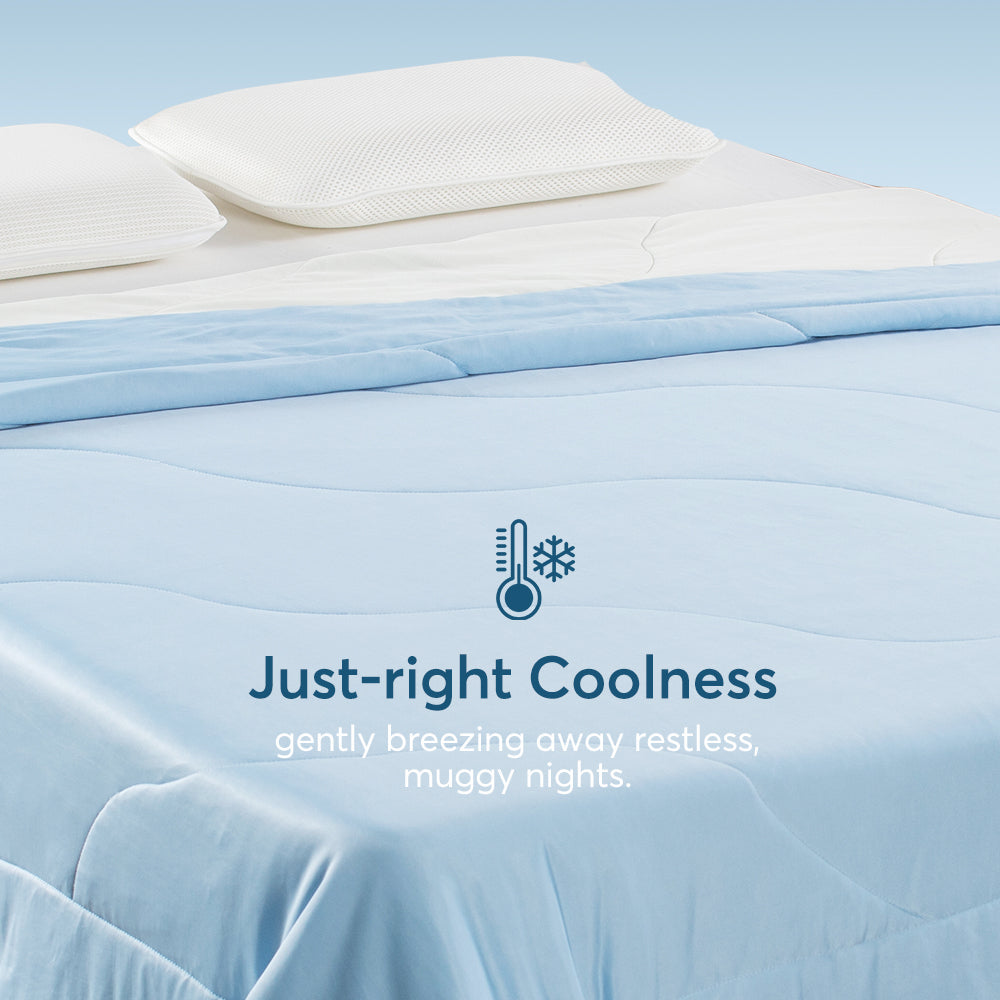 KASENTEX Cooling Blanket for Hot Sleepers - Ultra Soft Silky All Season Comforter, Hypoallergenic & Breathable Bedding - Ideal Gift