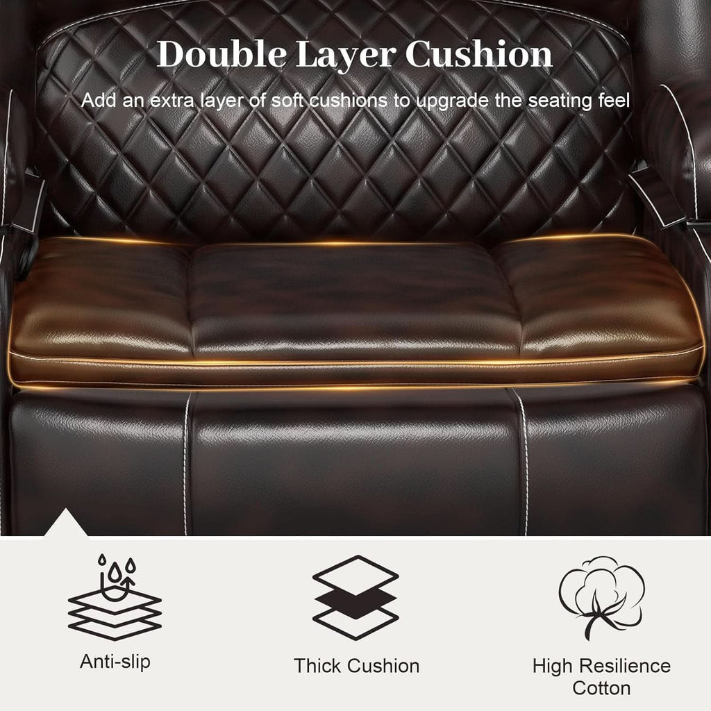 Three Seater Recliner Sofa Set Oversize Chair Removable Console Living Room Furniture For Comfort