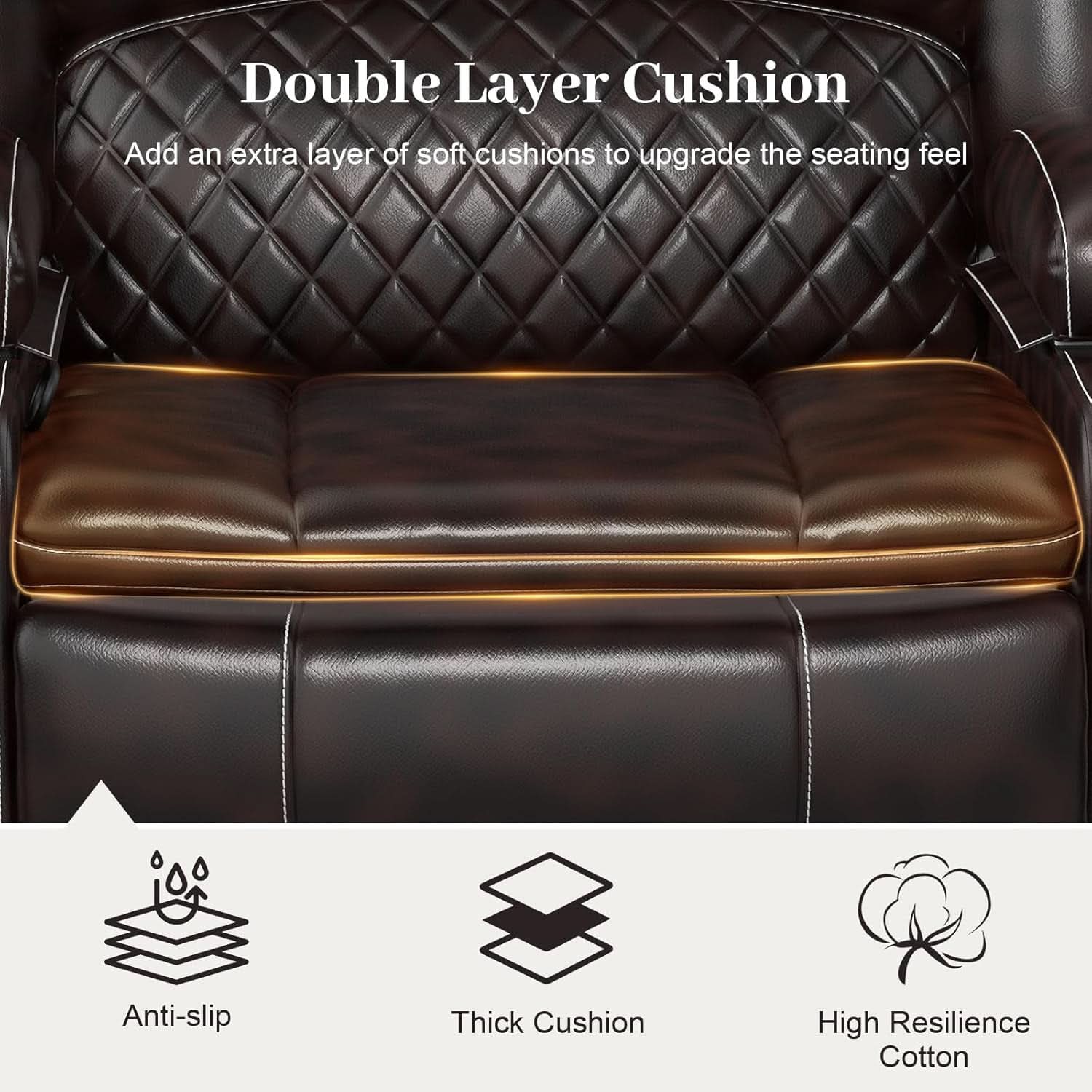 Three Seater Recliner Sofa Set Oversize Chair Removable Console Living Room Furniture For Comfort