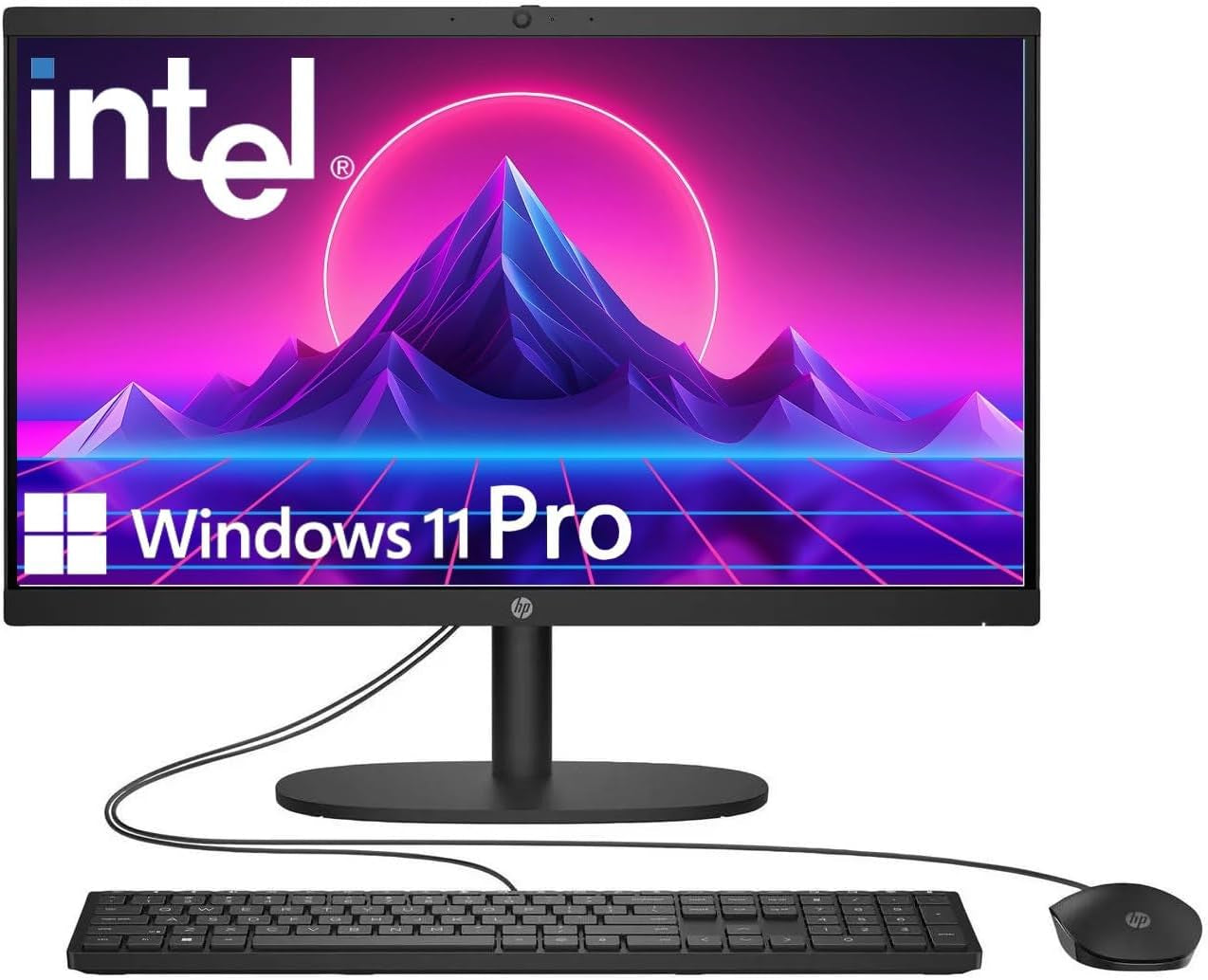 HP 2025 22" FHD All-In-One Desktop Computer • the New Version for Everyday Use • Latest 13Th Gen Intel Quad-Core CPU • 8GB DDR5 • 128GB Storage • HDMI • Type-C • Wi-Fi • HD Webcam • Win11 Pro • Black