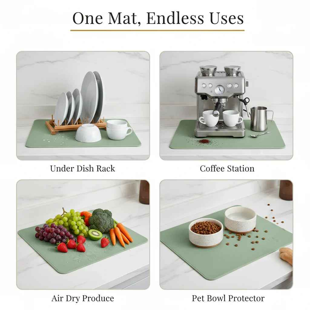 Coffee Bar Mat — Super Absorbent, Non-Slip | Strabella