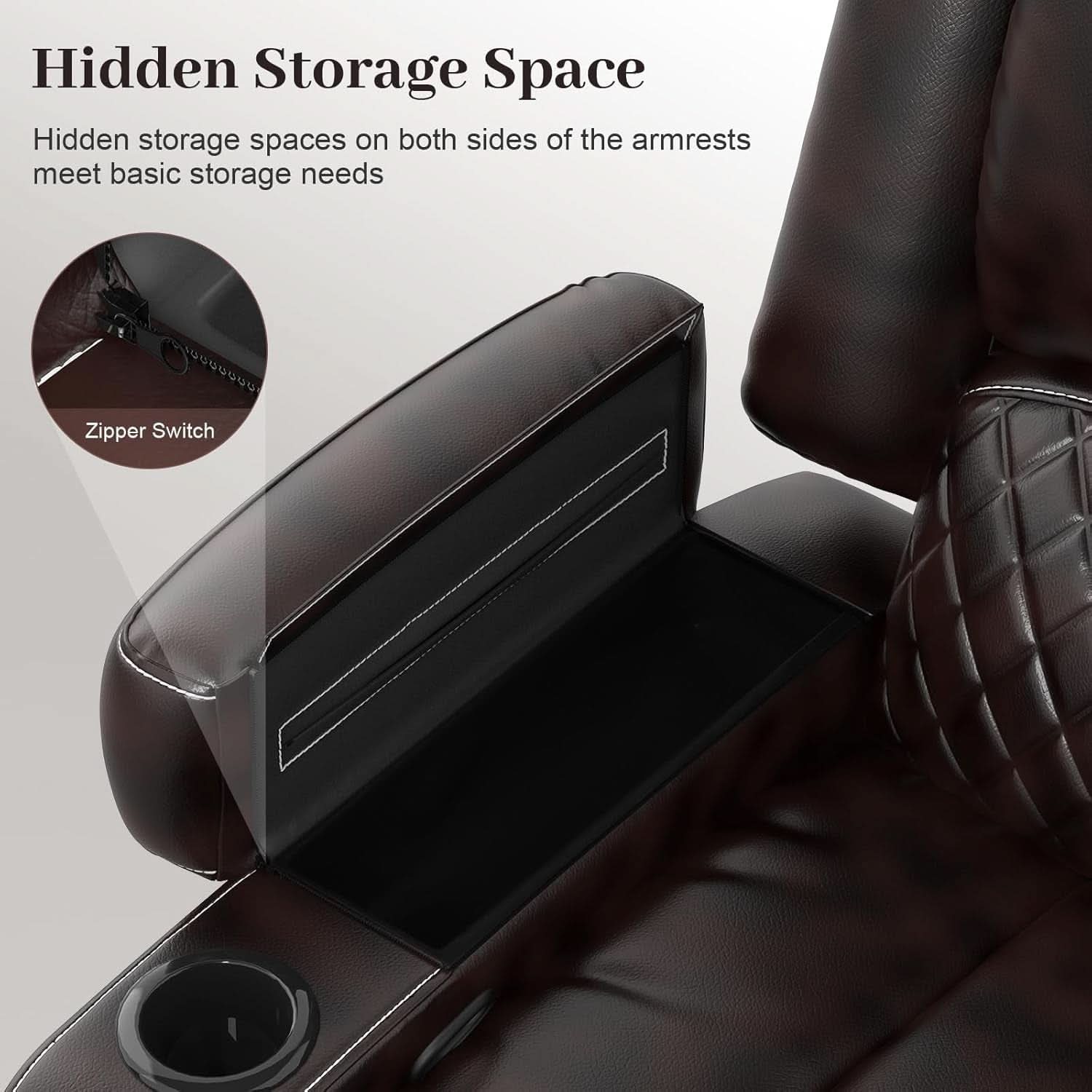 Three Seater Recliner Sofa Set Oversize Chair Removable Console Living Room Furniture For Comfort