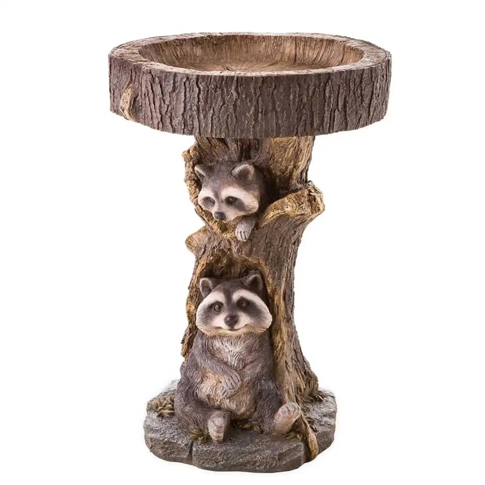 Charming Wildlife Resin Figurines Handmade Garden Decor Birdbath Accents