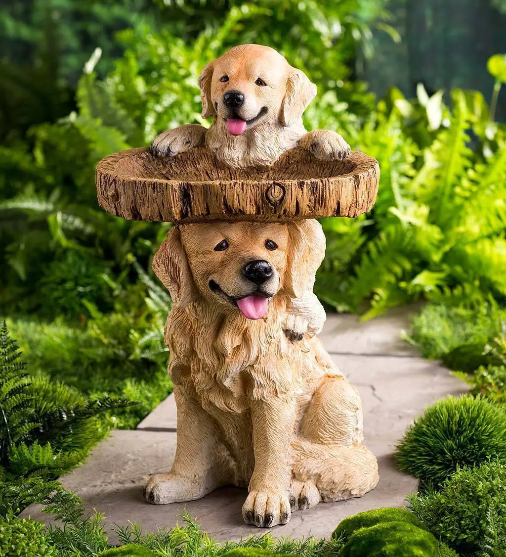 Charming Wildlife Resin Figurines Handmade Garden Decor Birdbath Accents
