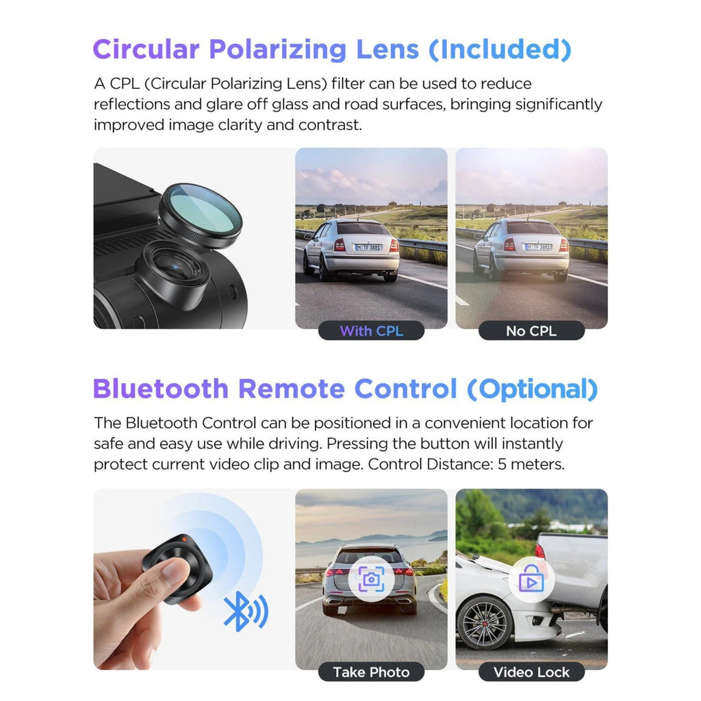 VIOFO A229 Pro 2-Channel 4K HDR Sony STARVIS 2 Front and Rear Dash Cam