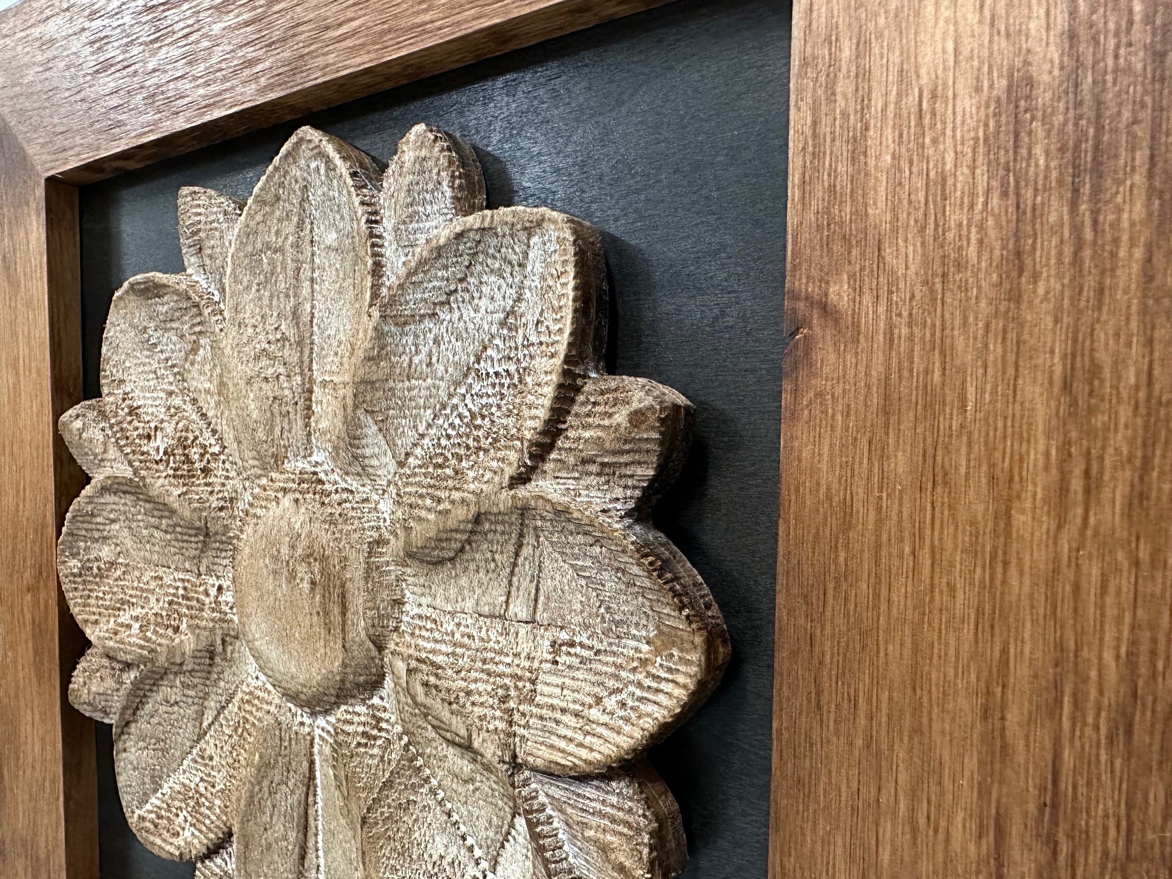 Wild Flower Hidden Gun Storage Wall Decor - Handcrafted Gun Concealment Furniture - Quick Access Handgun Safe with Magnetic Lock - Secure Hidden Wall Safe - USA Made (Black)