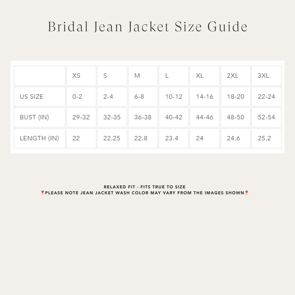 Embroidered Denim Jacket - Bride