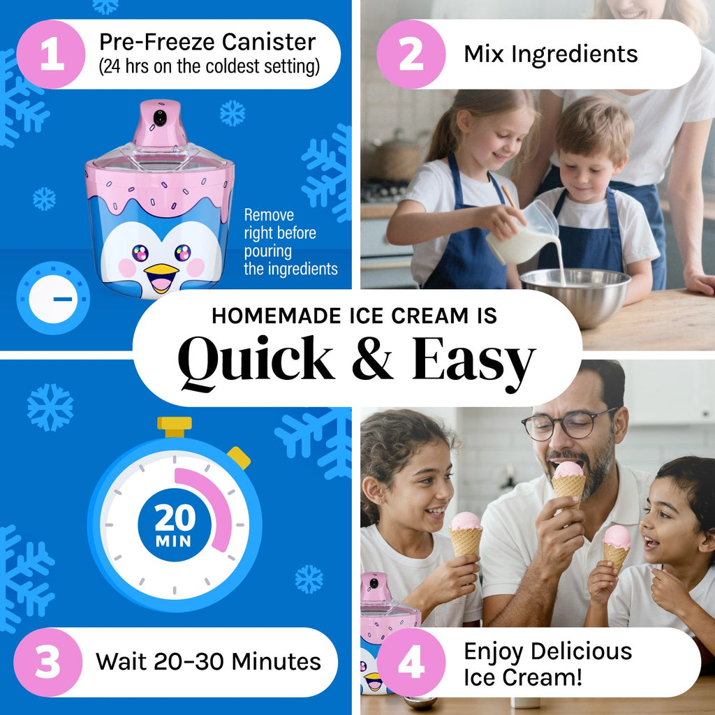Electric Ice Cream Maker for Kids (1.2 Qt)