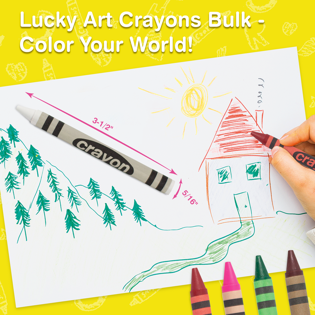 80-Pack White Crayons Bulk – Standard Size, Non-Toxic, Classroom & Art Supply