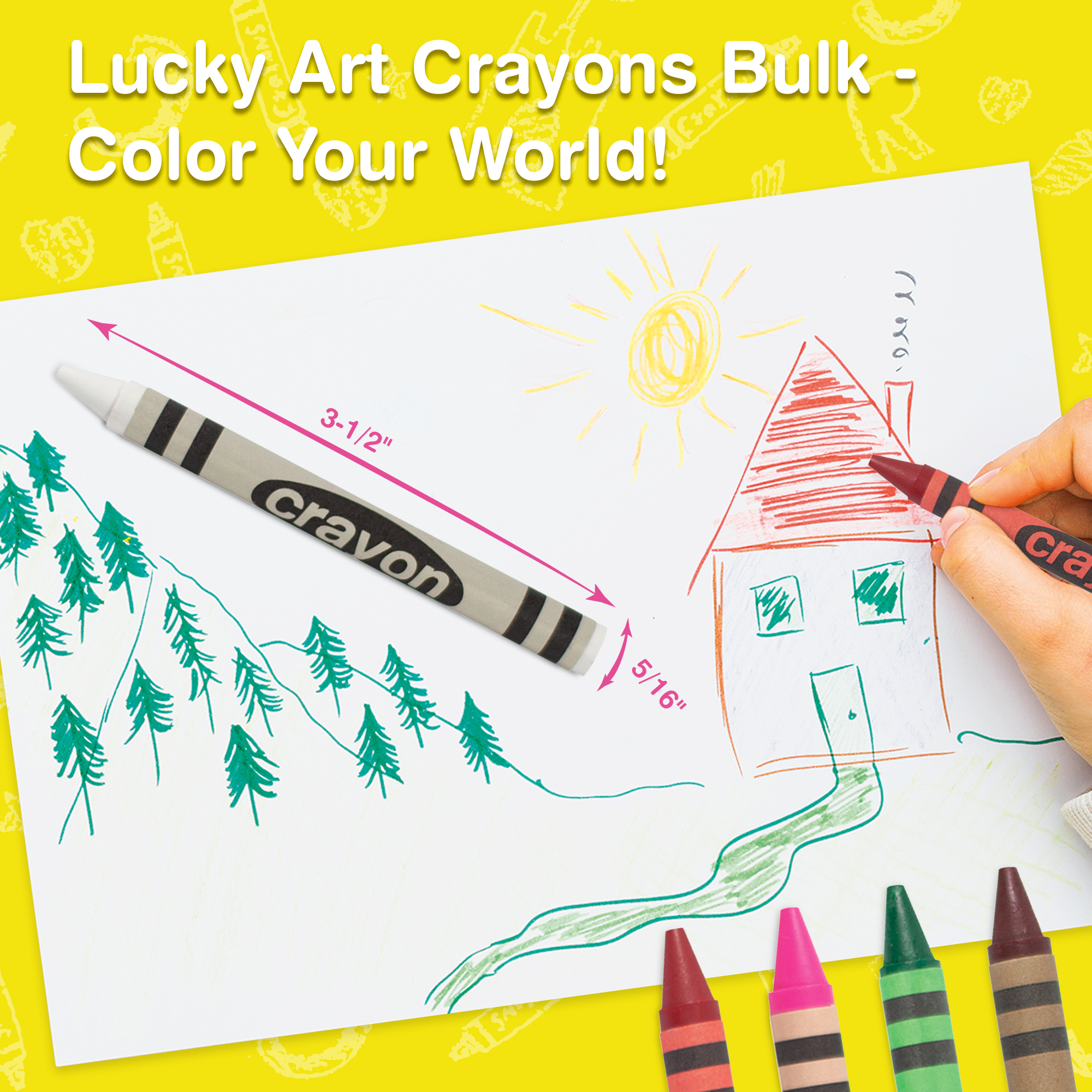 80-Pack White Crayons Bulk – Standard Size, Non-Toxic, Classroom & Art Supply