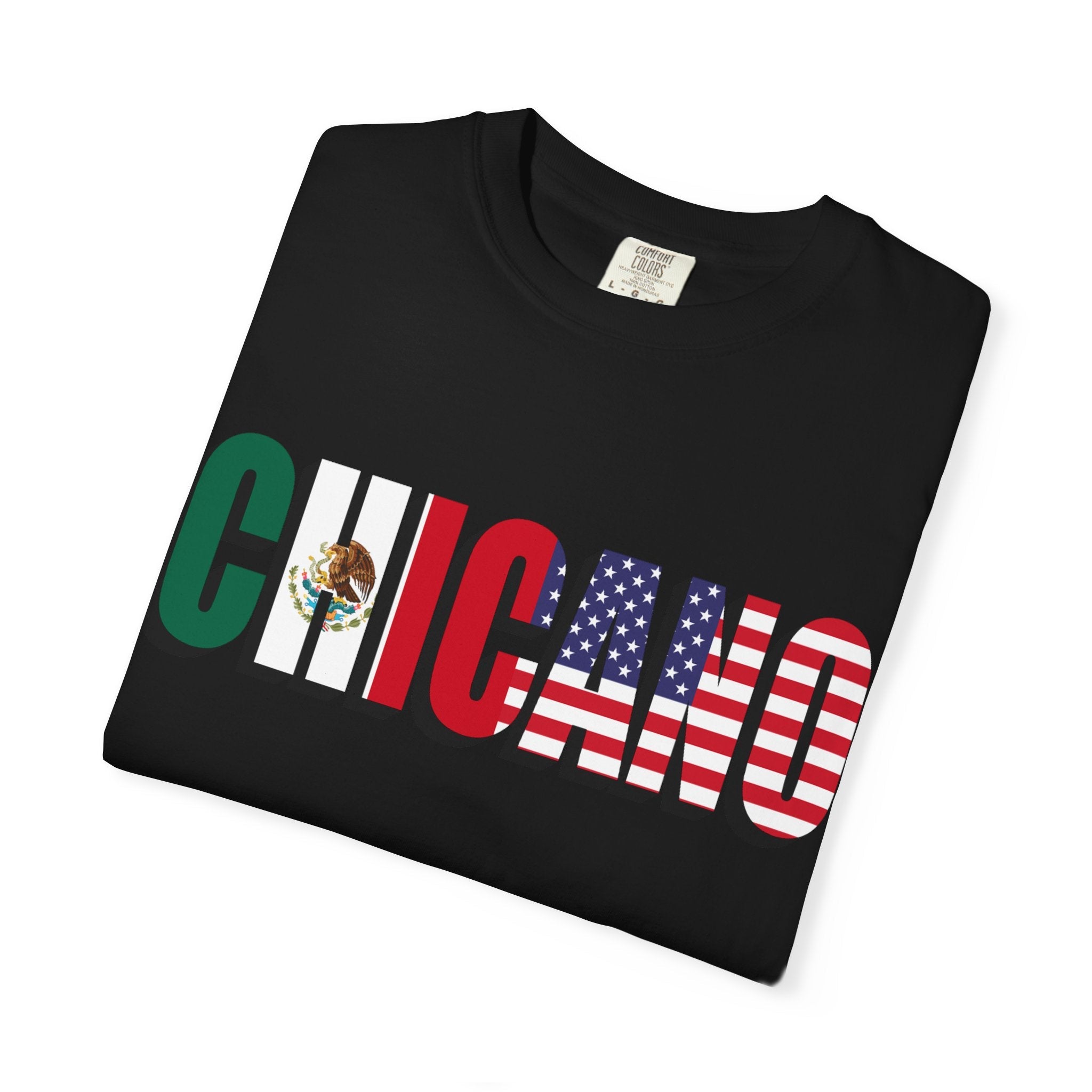 CHICANO Mexico + USA Flag T-shirt | American Pride 4th Of July | Funny Viral Latino Tees | Heavyweight Cotton
