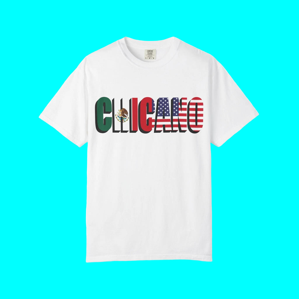 CHICANO Mexico + USA Flag T-shirt | American Pride 4th Of July | Funny Viral Latino Tees | Heavyweight Cotton