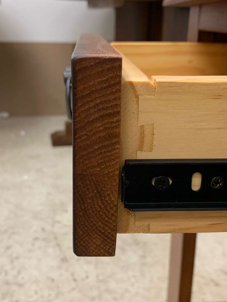 Mission Oak 1 Drawer Inlay End Table - Model A24