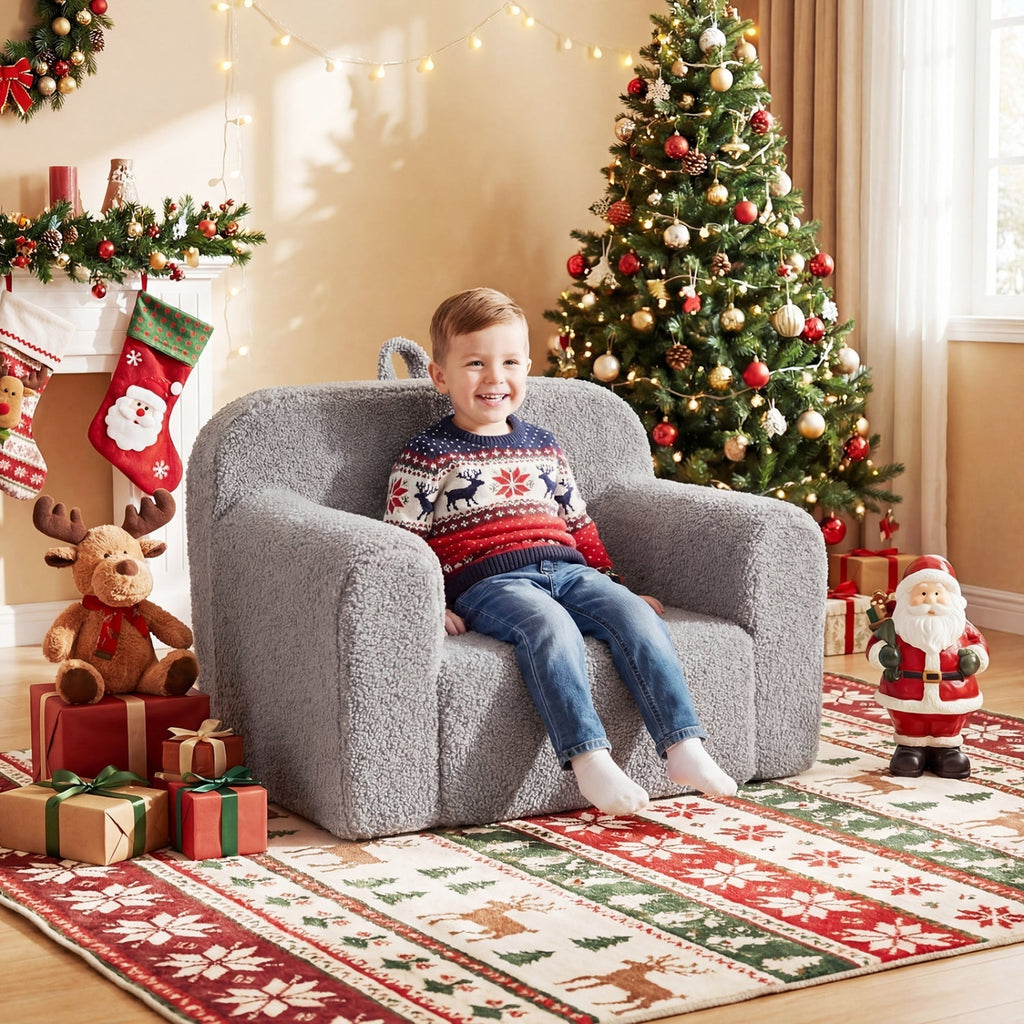 Kids Couch Portable Toddler Sofa with Anti-slip Base