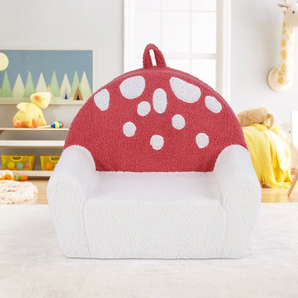 Kids Sofa Toddler Foam Couch with Soft Fleece Fabric Cover