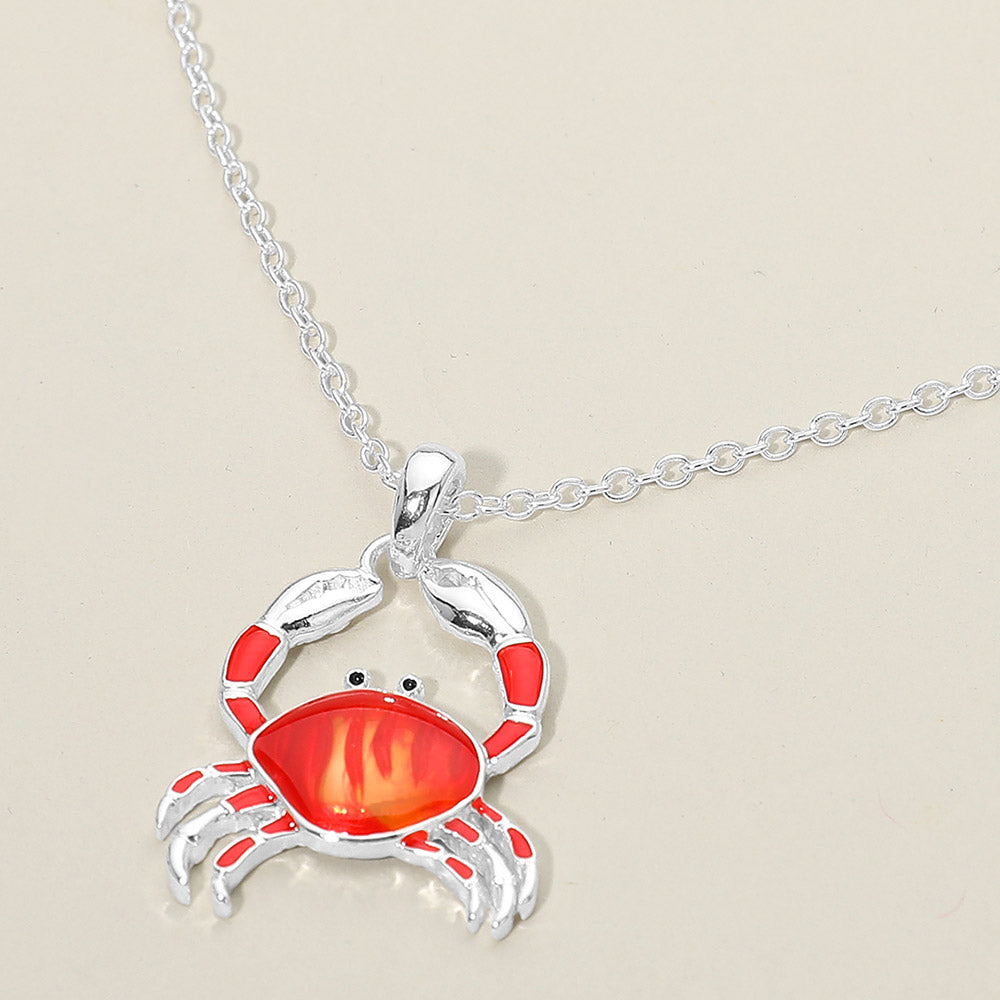 Women's Crab Charm Pendant Necklace