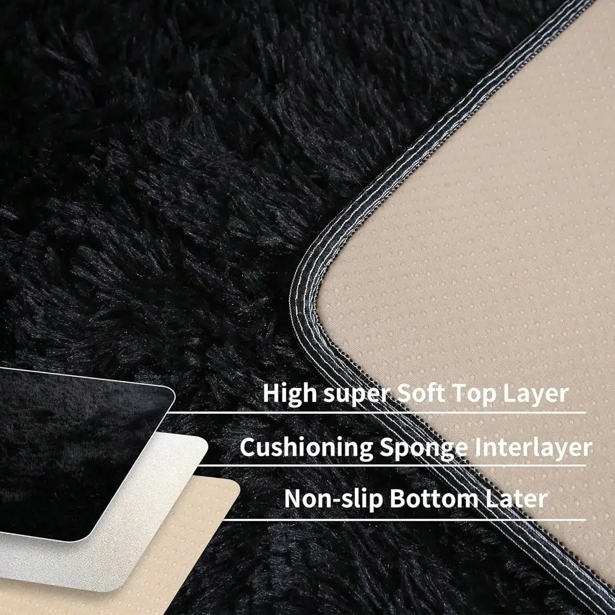 Plush And Thick Long-Pile Carpet, Super Soft