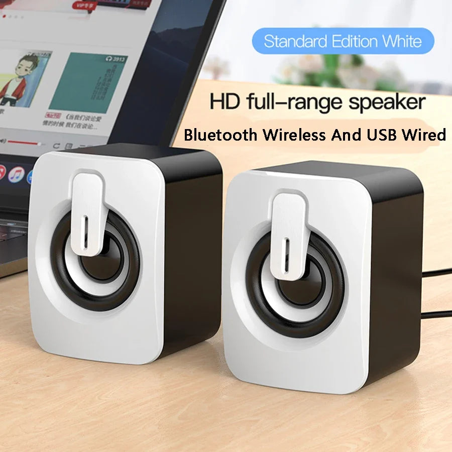 AyeBeau USB Computer Speaker | 2.0 Stereo Desktop Soundbar for PC Laptop