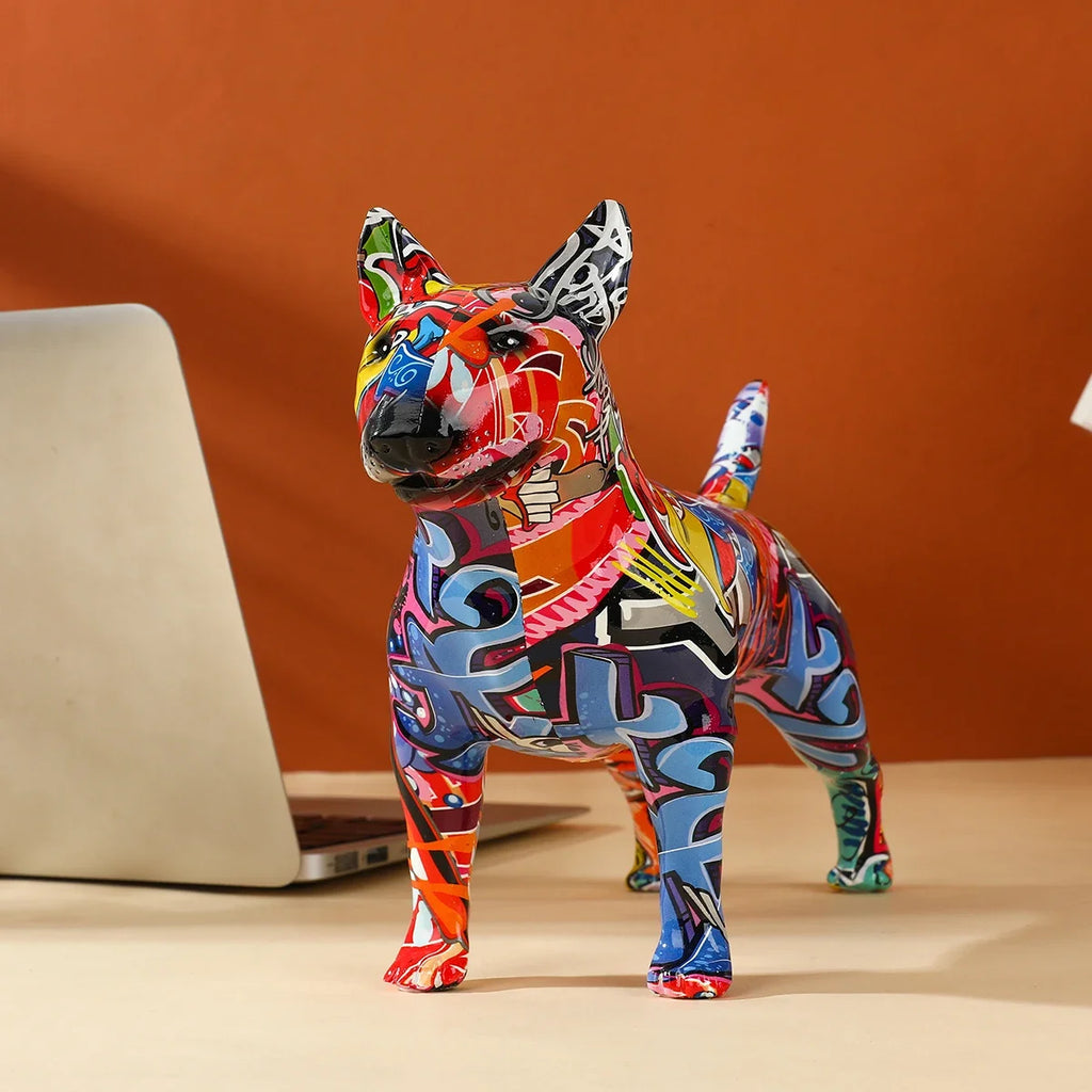 Art Creative Simple Colorful Bull Terrier