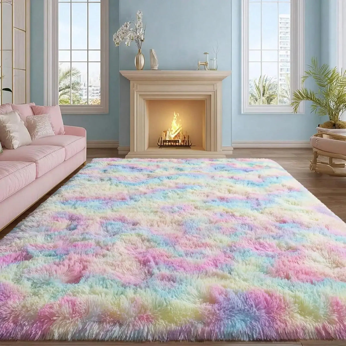 Plush And Thick Long-Pile Carpet, Super Soft