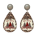 Beautiful Southwest Merry Christmas Tree Earrings