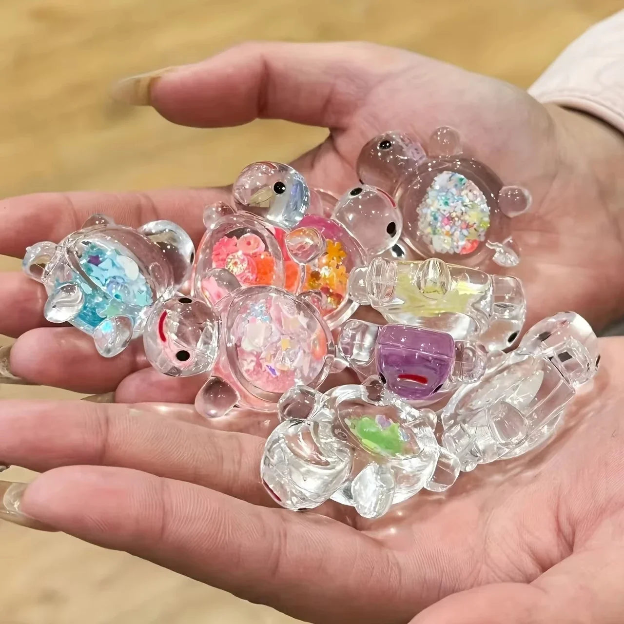 10pcs Glow in The Dark Resin Turtle Figurines