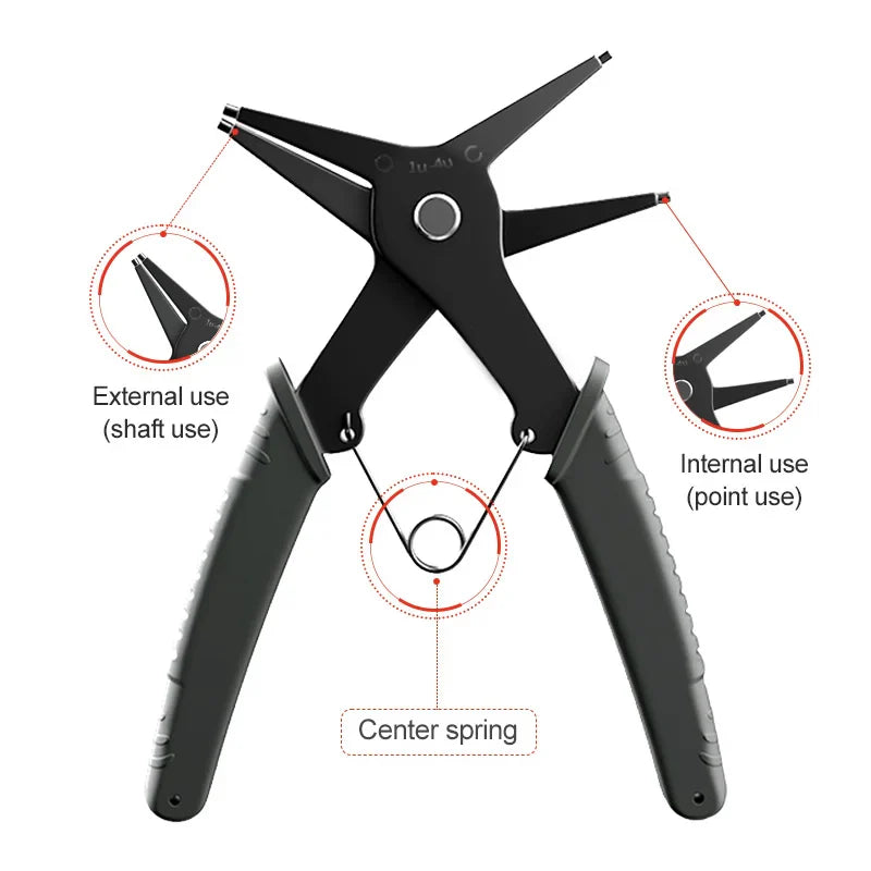 2 in 1 Snap Ring Pliers | Internal External Retaining Ring Pincer Tool
