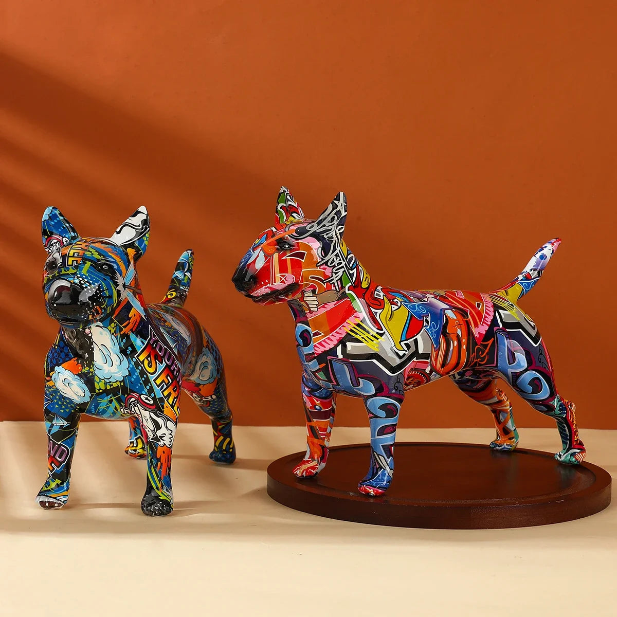 Art Creative Simple Colorful Bull Terrier