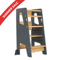 Adjustable Toddler Kitchen Tower with Safety Bars