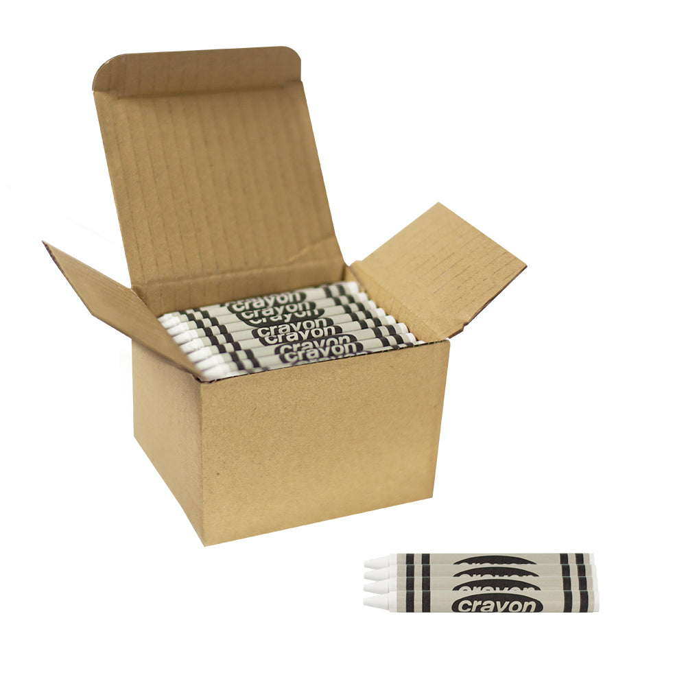 80-Pack White Crayons Bulk – Standard Size, Non-Toxic, Classroom & Art Supply