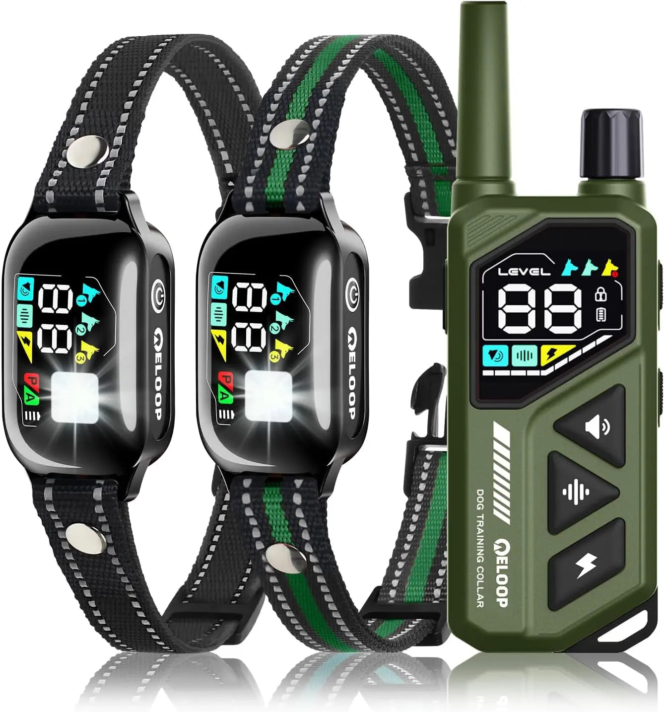 Waterproof Dog Shock Collar for up to 3 Dogs 3300FT AI Bark IPX7 Rechargeable