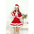 Adult Female Costumes Christmas Velvet Santa Dress