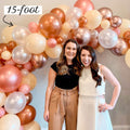 Dusty Rose Boho Balloon Garland Kit | Blush Chrome Rose Gold DIY Arch