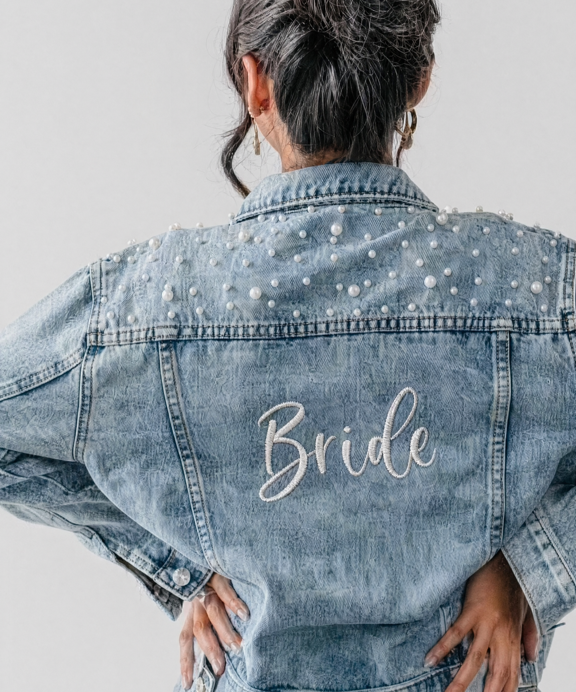 Embroidered Denim Jacket - Bride
