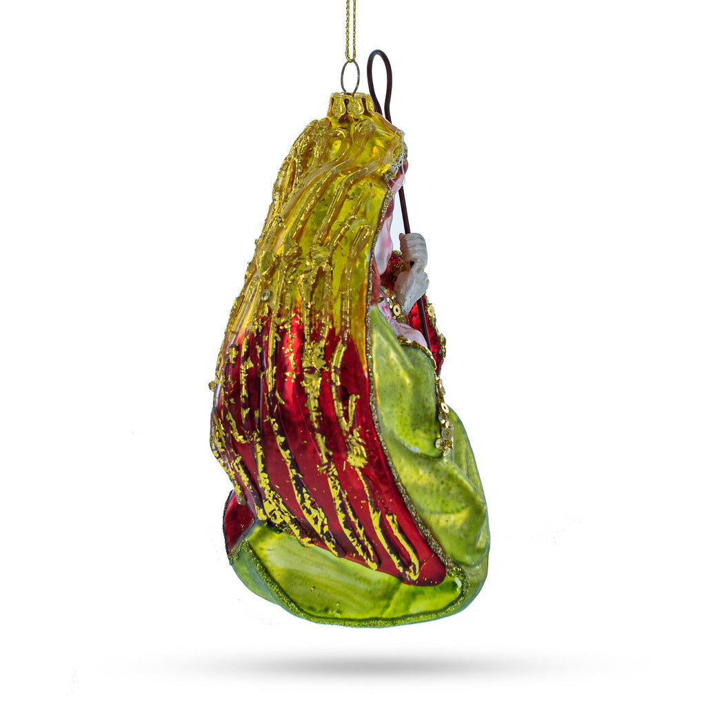 Nativity Scene Glass Christmas Ornament
