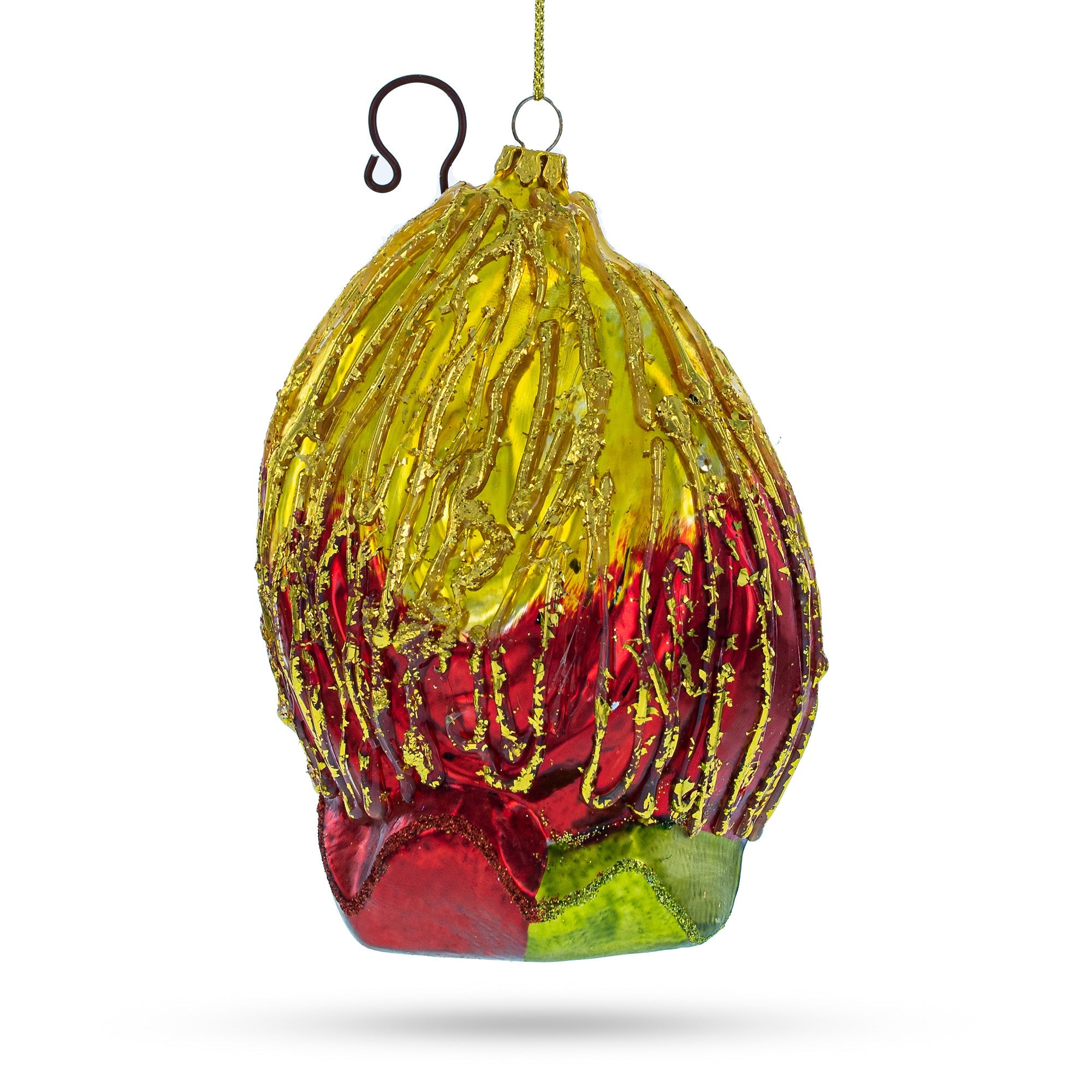 Nativity Scene Glass Christmas Ornament