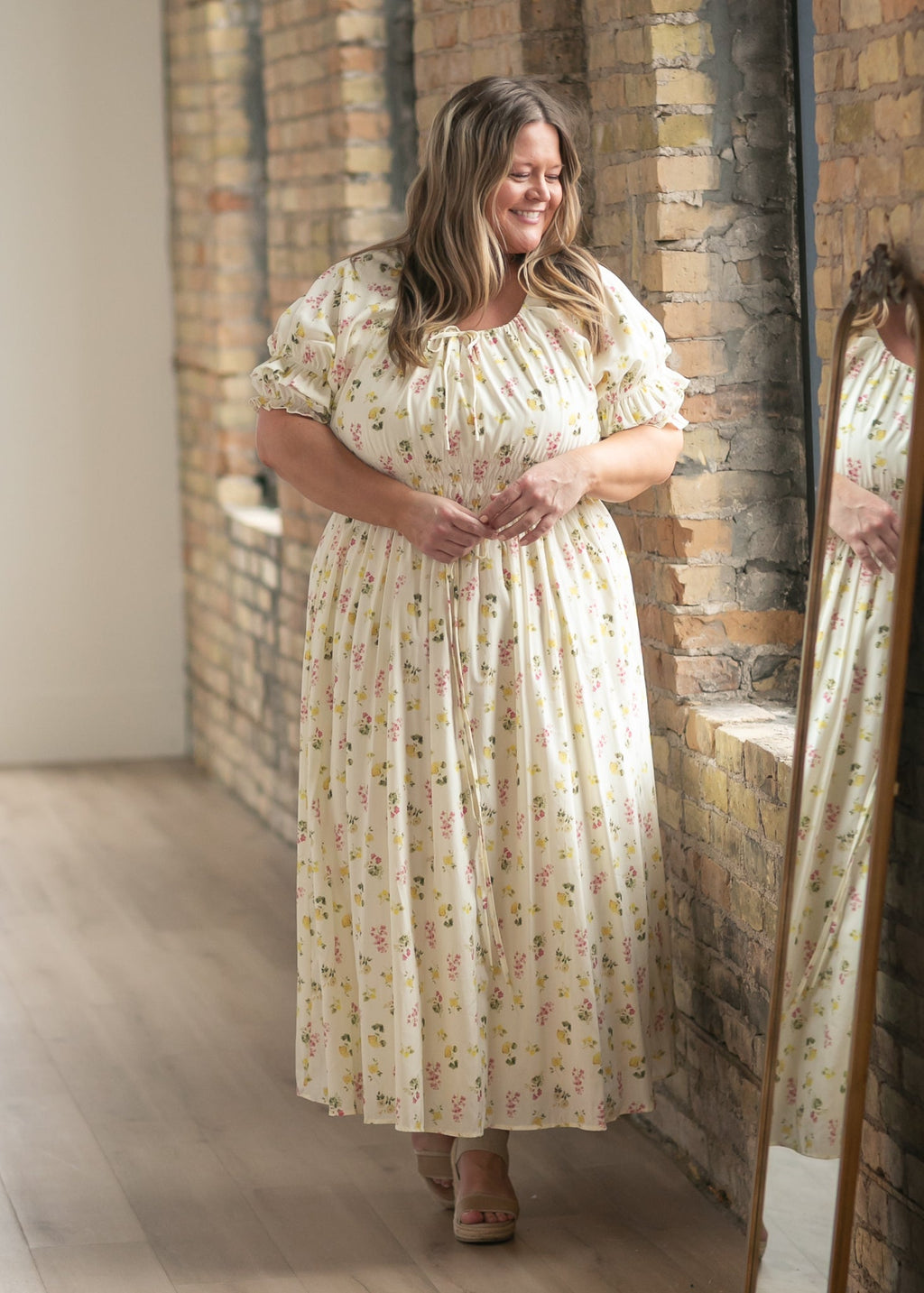 Celine Puff Sleeve Floral Maxi Dress