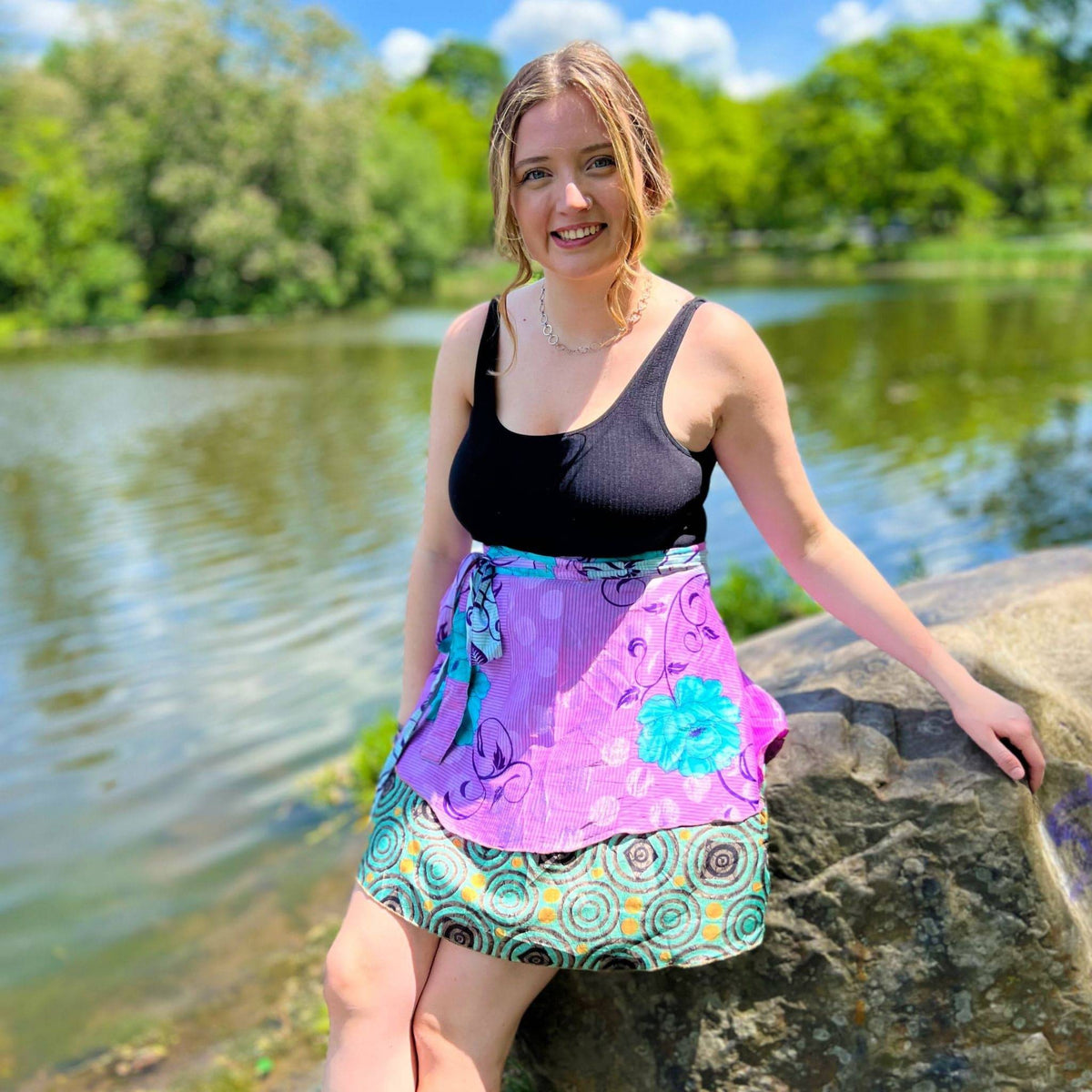 Knee-Length: "Mini" Sari Wrap Skirts